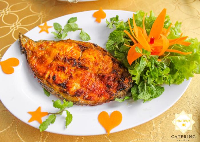 Cá mú nghệ nướng muối ớt