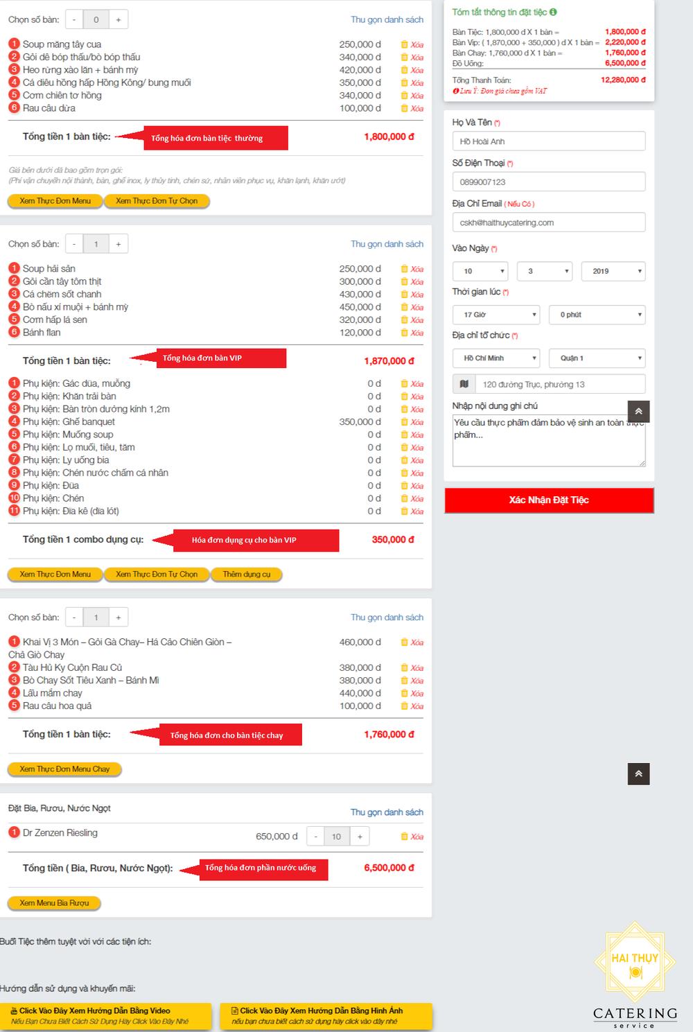 Hướng Dẫn Chọn Món