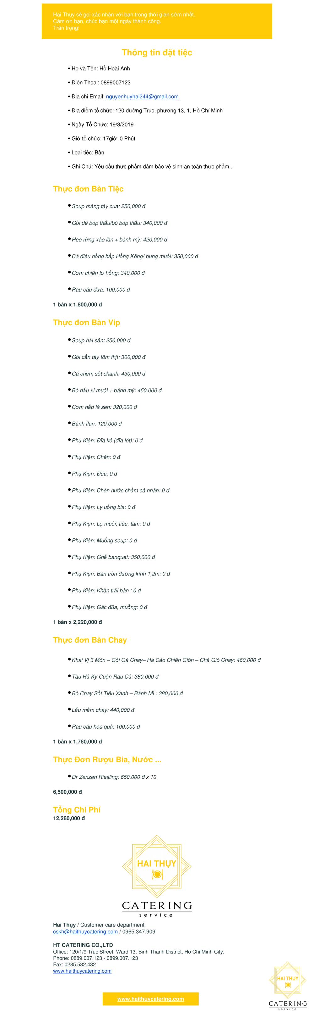 Hướng Dẫn Chọn Món